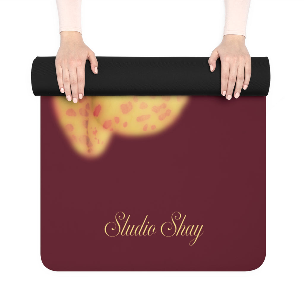 Yellow Orchid Glow - Rubber Yoga Mat