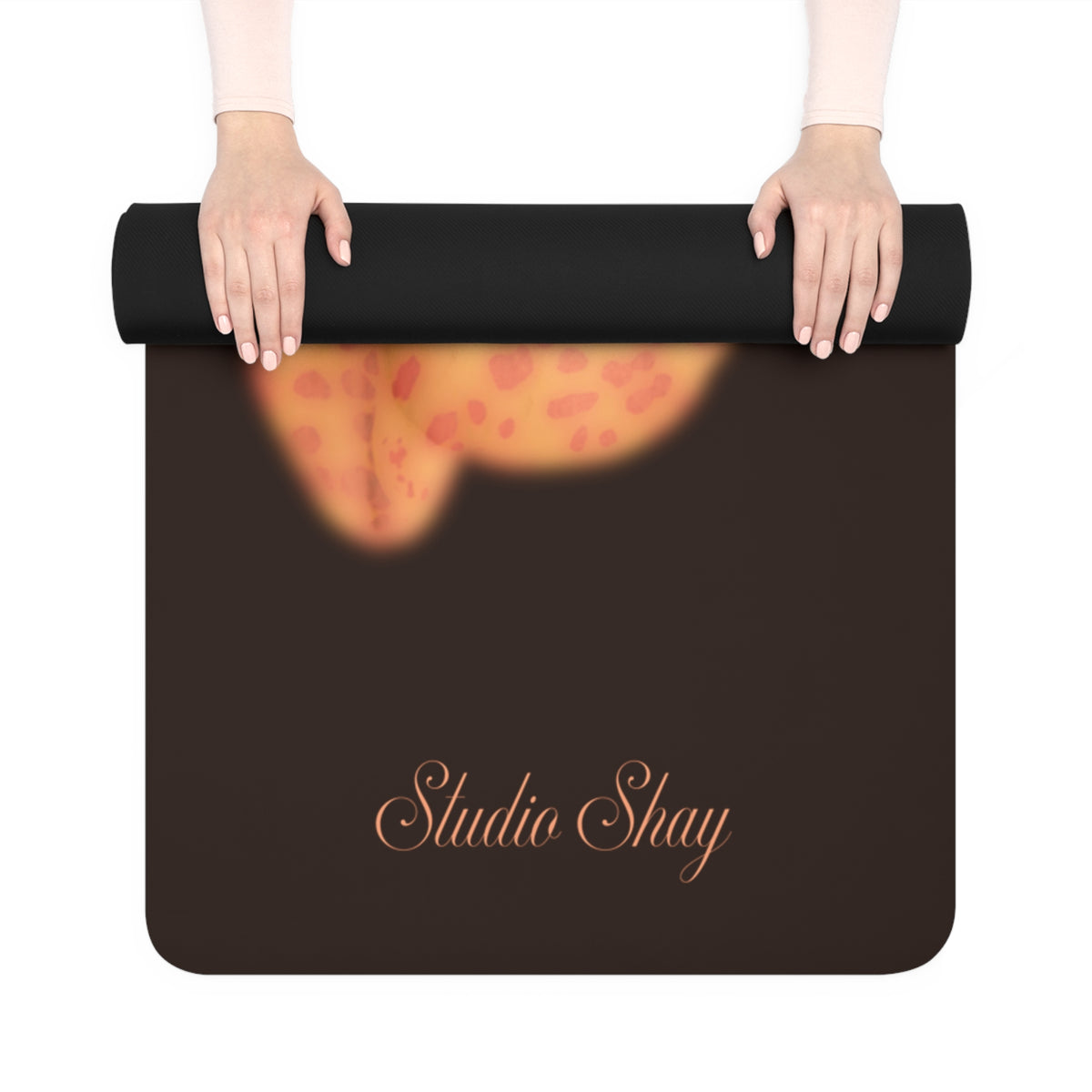 Peach Orchid Glow ~ Rubber Yoga Mat