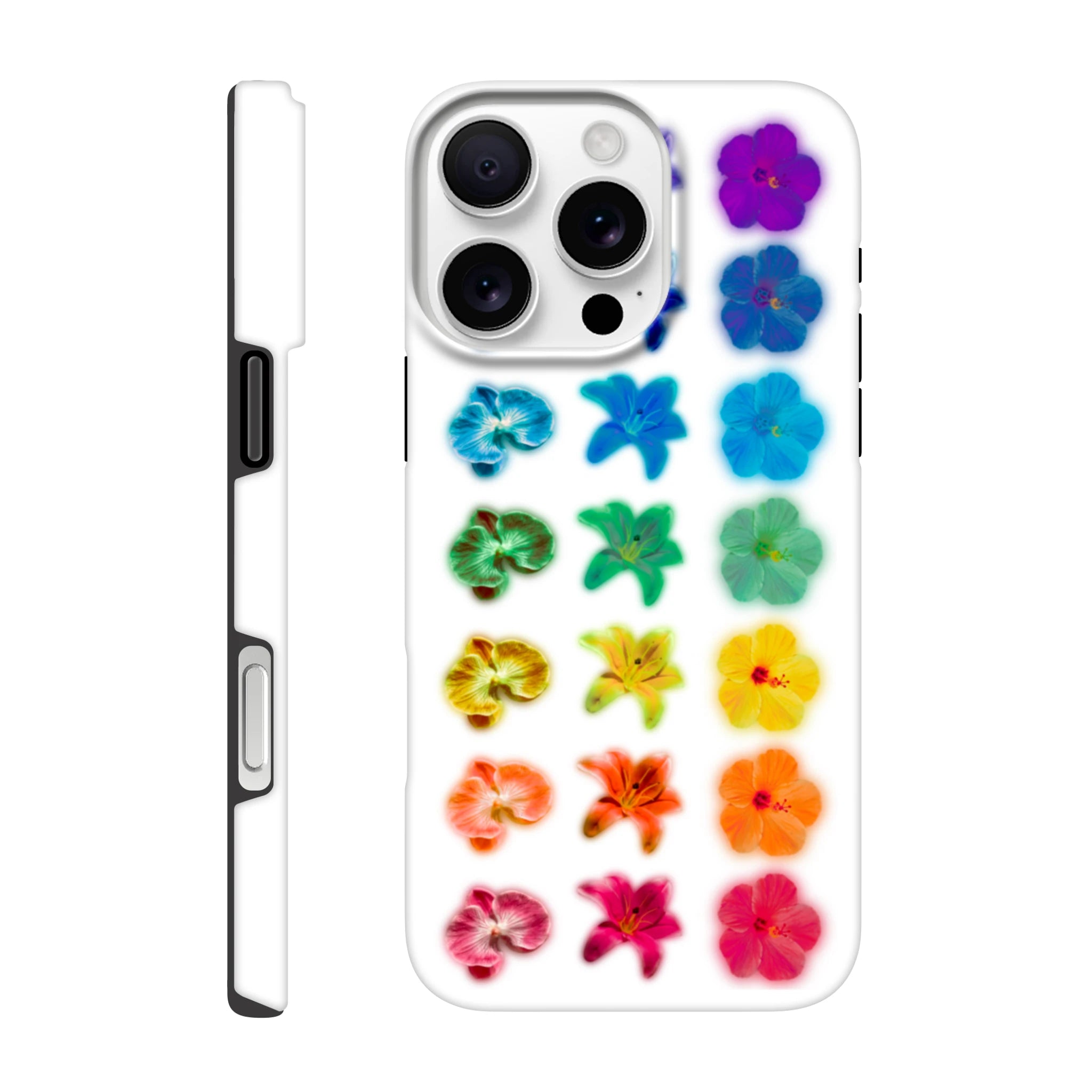 White Chakra Flowers iPhone Case