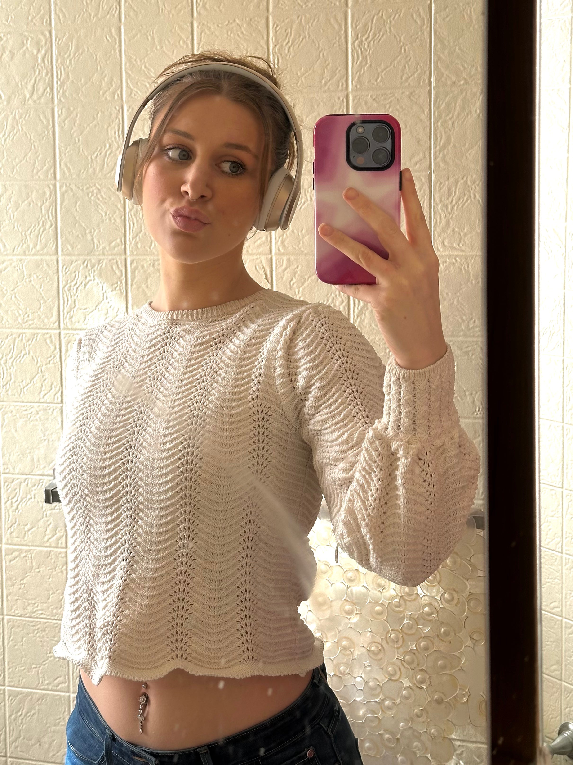 Pink Star Aura iPhone Case