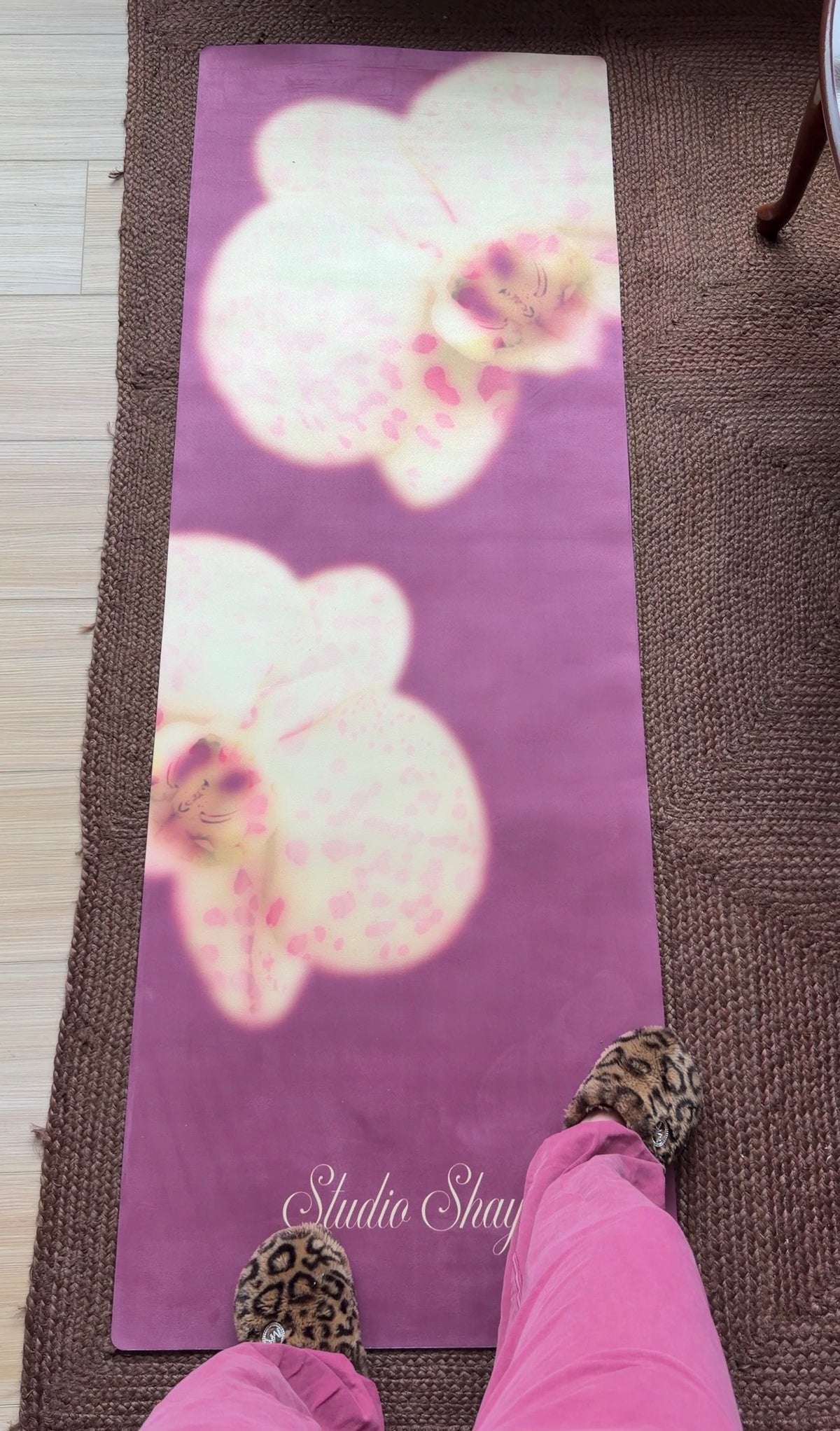 Yellow Orchid Glow - Rubber Yoga Mat