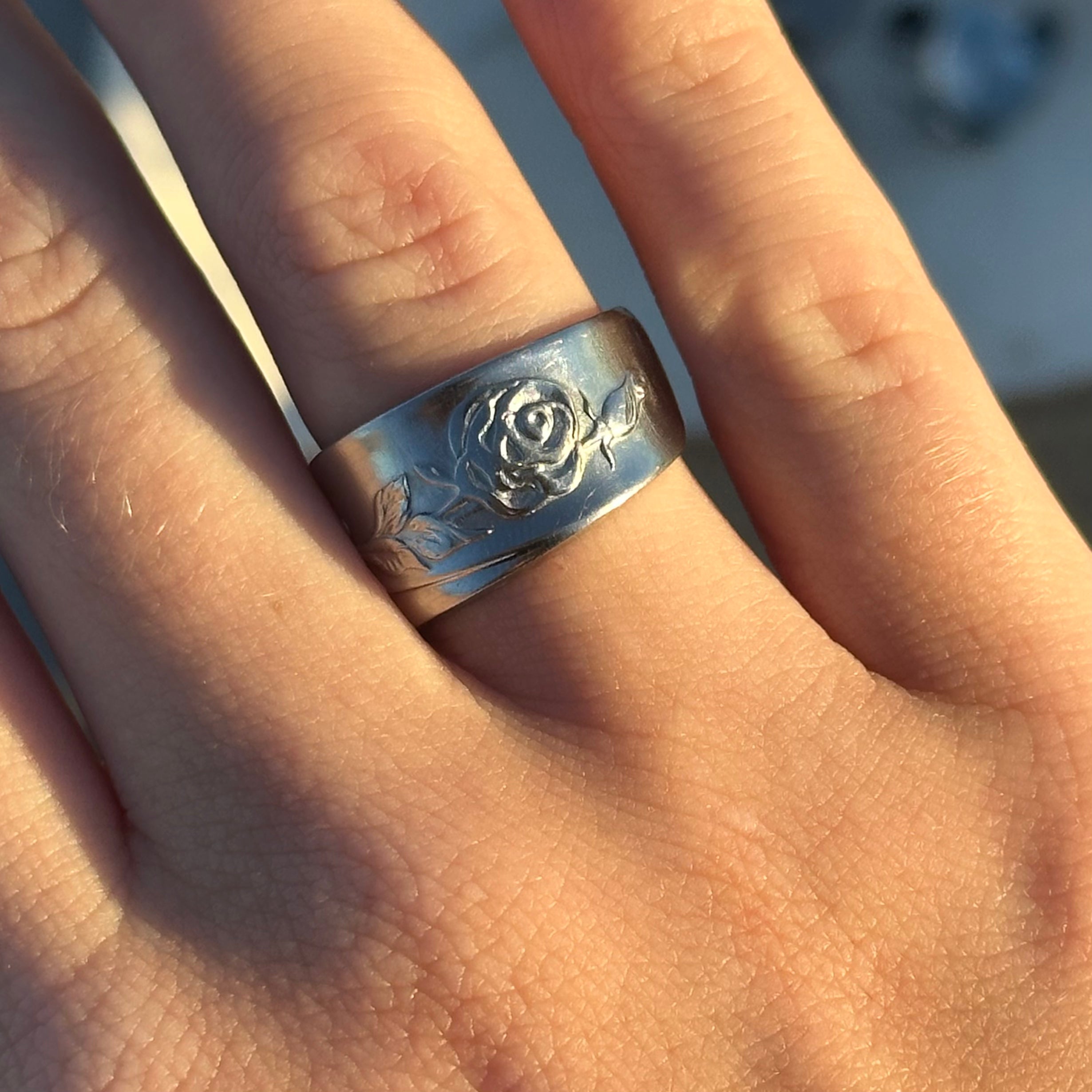 Size 7 ~ Rose Spoon Ring