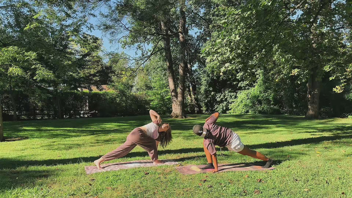 Peach Orchid Glow ~ Rubber Yoga Mat